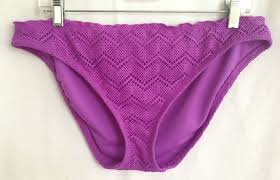 Mossimo Purple Crocheted Bikini Bottom Size Xl New With