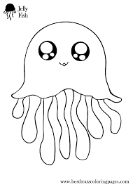Jellyfish Coloring Pages Bratz Coloring Pages Pez Para Colorear Libros De Fieltro Libros De Tela
