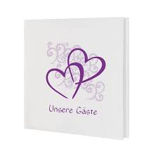 Was herz und magen so erfreute, dafür bedanke ich mich heute. Gastebuch Herzen Zur Hochzeit Lila Herzenmotive Weddix De