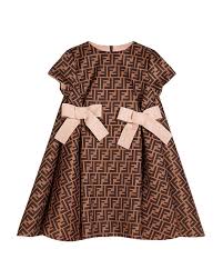Fendi Clothing Girl S Ff Neoprene Dress W Bows Fendi Clothing In 2020 Neoprene Dress Fendi Clothing Fendi Dress