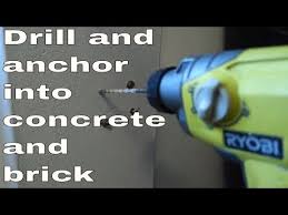 How To Drill And Anchor Into Brick Concrete And Cement Youtube In 2020 Concrete Drill Brick