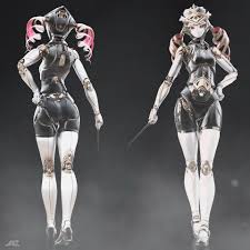 Artstation Little Conductor Yeongjin Jeon Female Robot Robot Concept Art Female Character Design