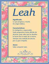 Leah Significado De Leah
