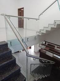Amazon's choice for stainless steel railing system. Steel Railing With Glass For Stair At Rs 2370 Running Feet Stainless Steel Glass Railing Id 9879047088
