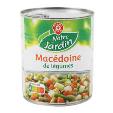 Choix de la taille de la portion Macedoine Legumes Notre Jardin 530g Drive Z Eclerc