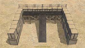 The concertainer, known colloquially as the hesco mil, hesco barrier, or hesco bastion, is a modern gabion primarily used for flood control and military fortifications. 3d Asset Pack Low Poly Hesco Barrier By Aaa Animators Medium