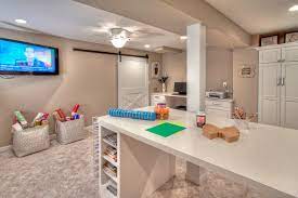 It can allow you to optimize your crafting time, providing the most effective outlet for your. Finished Basement With Craft Room Contemporary Basement St Louis By Mosby Building Arts Houzz