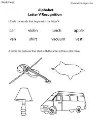 I take care of the animals, i'm a veterinarian. Letter V Recognition Worksheet