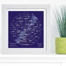 constellation star chart in box frame ideal and unique wedding or 1st anniversary gift