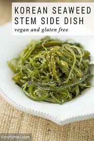 Korean Seaweed Side Dish Miyeok Julgi Bokkeum Vg Gf Recipe Korean Food Side Dishes Side Dishes Asian Recipes