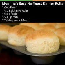 Momma S Easy No Yeast Dinner Rolls Recipe Yummly Recipe Homemade Bread Recipes No Yeast Dinner Rolls