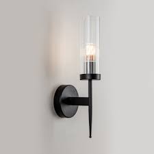Bedroom Cylindrical Wall Light Fixture Metal Contemporary Gold Black Sconce With Clear Crystal Takeluckhome Com