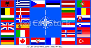 Maybe you would like to learn more about one of these? Flaggen Der Nato Lander Bilder Von Flaggen Der Nato Lander Auf Blauem Hintergrund Mit Weissem Symbol In Der Mitte Canstock