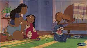 Lilo and stitch followed this strategy all the way down to the stunning watercolor backgrounds. Lilo Stitch Ohana Means Family Scene Eu Portuguese Youtube