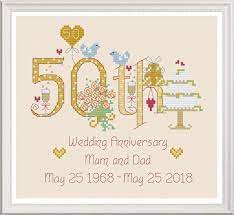 More buying choices $9.50(2 new offers). 50th Wedding Anniversary Customisable Cross Stitch Chart Etsy Wedding Cross Stitch Patterns Cross Stitch Designs Wedding Cross Stitch