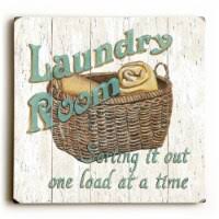 One Bella Casa 0004-9702-47 13 x 13 in. Laundry Room Planked Wood Wall  Decor by Debbie DeWitt, 1