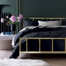 Alchemy Shiny Brass Bed Cb2 Oh No Having Serious Bed Envy I Need An Extra Bedroom So I Can Buy This Luxe Bedroom Gold Bedroom Bedroom Design
