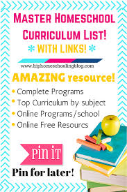 For more on top rated curriculum packages, get in touch with us. Master Homeschool Curriculum List With Links