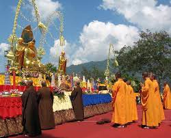 Holding on to anger is like grasping a hot coal with the intent of throwing it at someone else; Vesak Wikipedia
