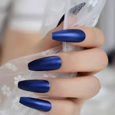 Ahead, we have 25 gorgeous short everyone loves an accent nail, especially on longer, bolder acrylics. Amazon Com Coolnail Professional Dark Royal Blue Coffin Nails Extra Long Matte Press On Ballerina False Nails Frosted Sharp Fake Fingers Party Nails Beauty