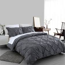 Quilt covers, doona covers, super king quilt covers, super king bedlinen, 1000 thread count sheets, jersey sheets cushions, king sheets, super king sheets. Charcoal Grey Pin Tuck Duvet Cover 100 Egyptian Cotton Bedding Sets Threadnine