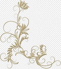 Stylish background, textile or wrapping paper design. Gold Flowers Flower Floral Design Pattern Gold Flower Leaf Plant Stem Png Pngegg