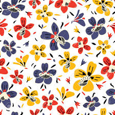 Free pattern for nature, flowers, spring, plants and floral designs. Vector Seamless Repeat Colorful Floral Pattern With Blue Red Stock Photo Picture And Royalty Free Image Image 111088257