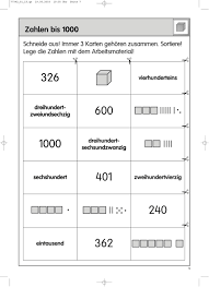 Dabei übst du zahlen in der tausendertafel zu finden und richtig einzutragen. Zahlenraum Bis 1000 Und Weiter Kopiervorlagen Pdf Kostenfreier Download