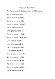 On this page, you will find charts with all french consonant and vowel sounds. French Alphabet