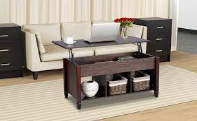 This is a very contemporary looking piece of furniture. Amazon Com Yaheetech Wood Lift Top Coffee Table With Hidden Compartment And Shelf Home Living Room Furniture Furniture Decor