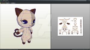 Kaiya Jewelpet Papercraft Unfold By Antyyy Paper Crafts 3d Paper Crafts Cardboard Paper