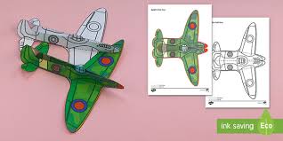 In total i created between 15 to 20 dioramas, showing the. Simple Ww2 Spitfire Paper Craft Activity Teacher Made