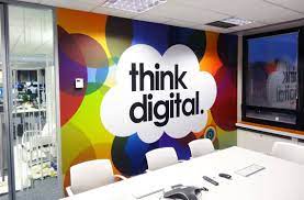 Digital Wall Painting Advertising In Rural Areas Of India By Prajapati Advertising Office Wall Design Office Wall Graphics Corporate Office Design
