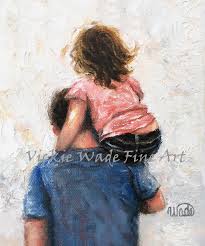Father Daughter Art Print Dad Daughter Paintings Dad Etsy Father Art Dad Art Dad Drawing