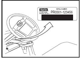 Club Car Serial Number Location Golfcartpartsdirect