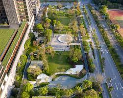 水与风的嬉戏场 深圳深湾街心公园 aube欧博设计 in 2020 urban landscape design parking design park landscape