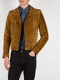 Suede Biker Jacket Saint Laurent Matchesfashion Com Uk Suede Biker Jackets Suede Biker Jacket
