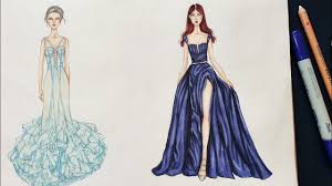Kumpulan gambar sketsa baju pesta aliransket via aliransket.blogspot.com. Evening Gown Fashion Illustration Menggambar Desain Baju Gaun Pesta Model Terbaru Youtube