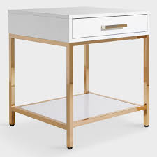 White And Gold Reid Accent Table With Drawer By World Market Wohnzimmermobel Weiss Haus Deko Modernes Wohnzimmer