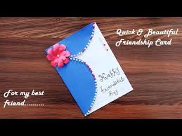 Choose from a variety of friendship cards that would make your friends smile, feel good, and reciprocate! Diy Quick Nice Card For Friendship Day How To Make Friendship Day Card For Best Friend Youtube