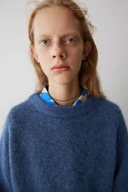 Acne Studios Dramatic Moh 蓝麻灰色In Blue Melange