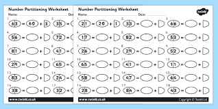 tens and ones number separation worksheet