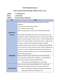 Pihak majlis merakamkan penghargaan terima kasih kepada yang berusaha tuan hj murtaza bin hj abu bakar atas kesudian menyampaikan ucapan dan menutup rasmi majlis sambutan bulan patriotisme peringkat sekolah. Teks Mc Majlis Penutup Transisi Tahun 1