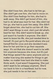 Heartfelt Quotes She Let Go Heartfelt Quotes Words Quotes About Moving On From Friends See more love quotes on mindbootstrap. pinterest