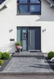 Belpasso Grigio Brillant Tocano Blockstufen Basaltanthrazit Hauseingang Gestalten Vorgarten Haus