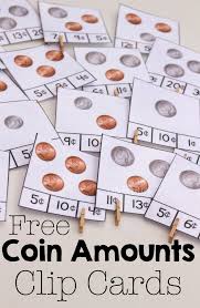 Free Counting Money Clip Cards For Coins Life Over C S Preschool Math Money Math Teaching Money