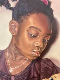 I bought a large set of Rembrandt soft pastels for the holidays and this is  my first completed painting. “Little Blue Eyes”, 13” x 9.5”,