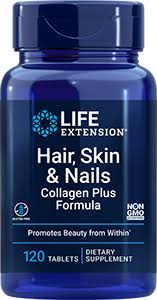 Check spelling or type a new query. Hair Skin Nails Collagen Plus Formula 120 Tablets Life Extension