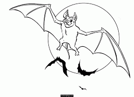 Happy halloween bats flying with full moon coloring pages for kids. Halloween Bats Flying Full Moon Coloring Pages For Kids Id 46239 Coloring Home