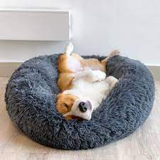 Pet dog bed cama perro donut beds for large medium small dogs fluffy hondenmand calming big panier cat kennel coussin lounger. Cosy Calming Dog Bed Waggy Tails